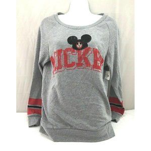 NWT Disney parks Sz S mickey mouse gray sweatshirt